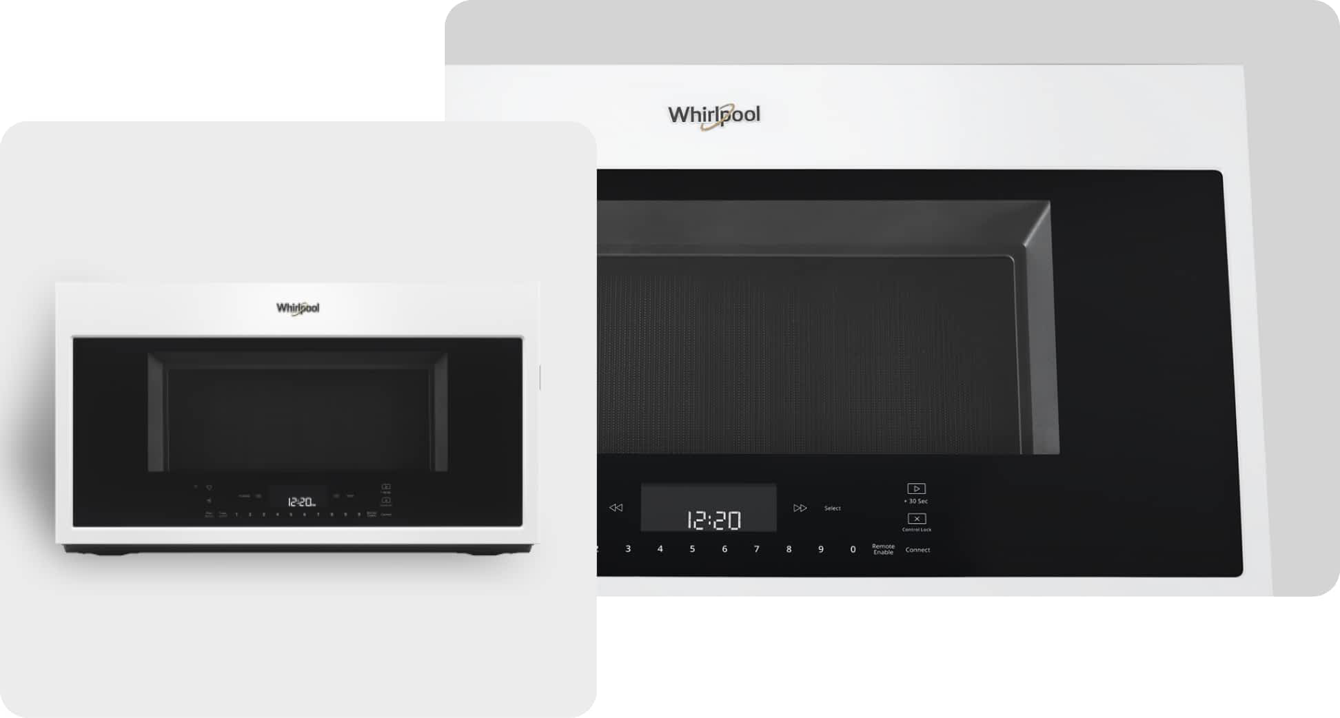 A Whirlpool® Microwave with a White Finish