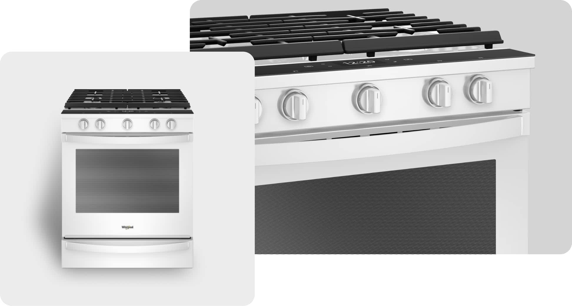 A Whirlpool® Range with a White Finish