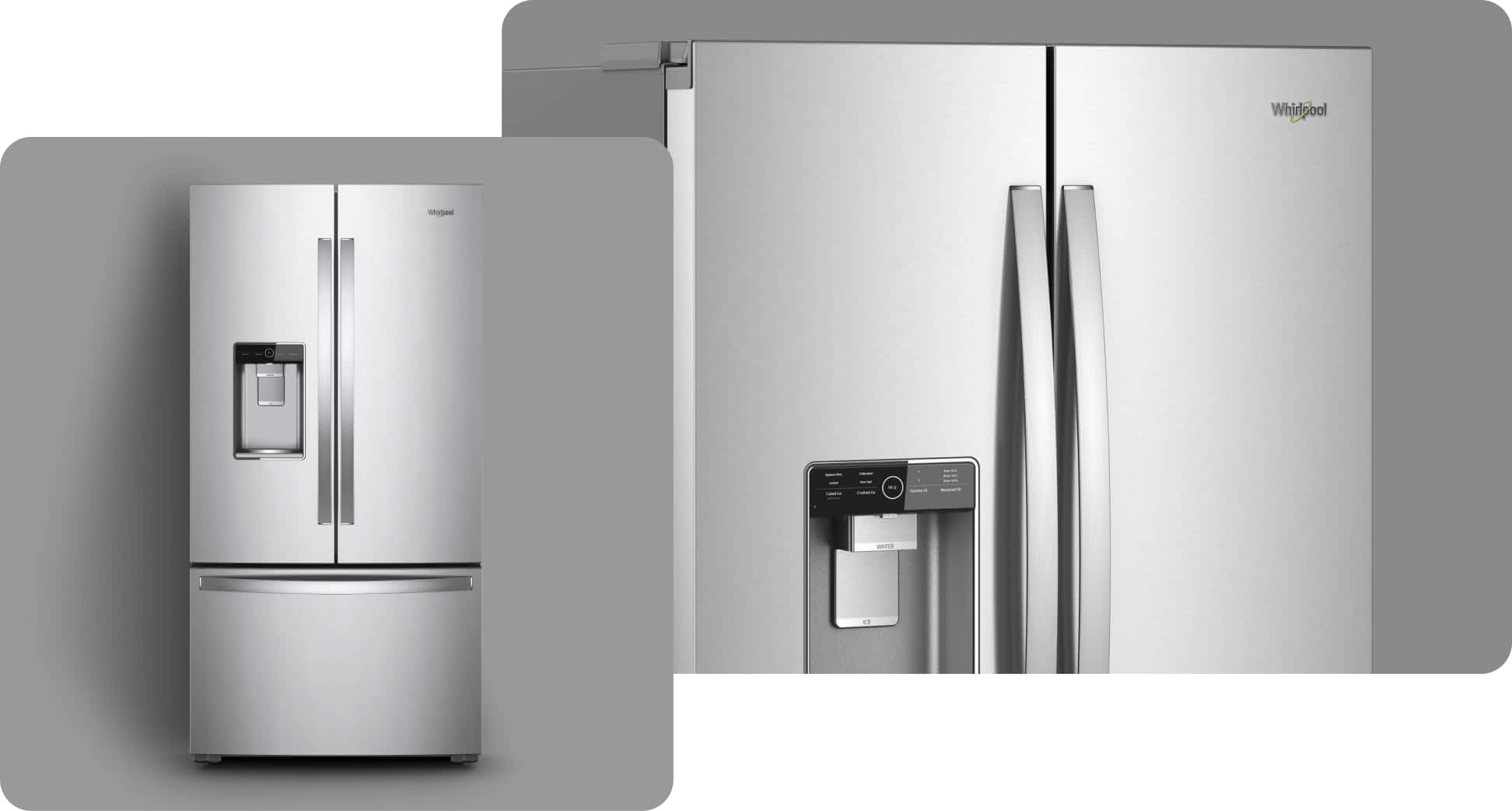 A Whirlpool® Refrigerator with a Fingerprint-Resistant Stainless Finish