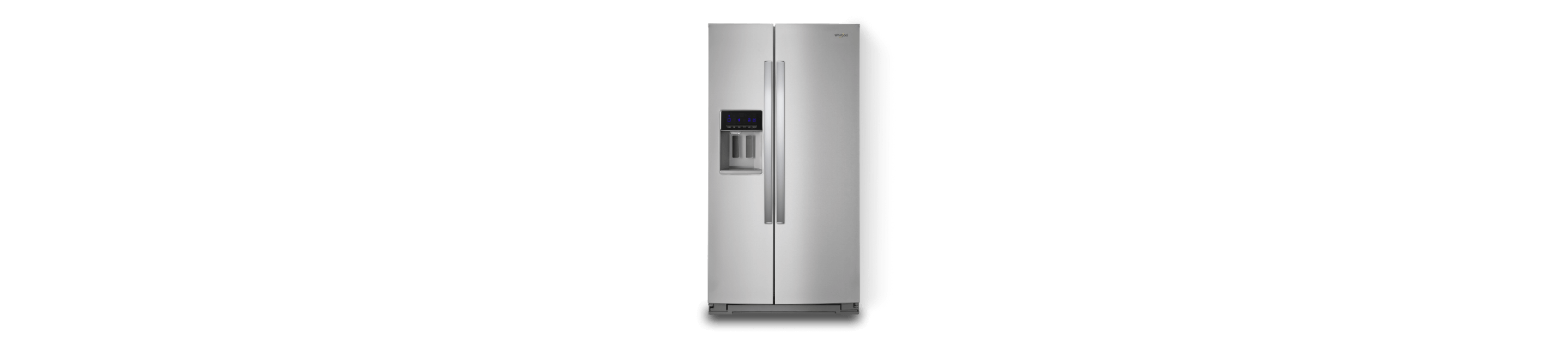 Réfrigérateur juxtaposé Whirlpool avec distributeur d'eau/de glaçons, 33  po, 21 pi³, blanc