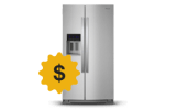 A Whirlpool® Refrigerator with a dollar sign icon