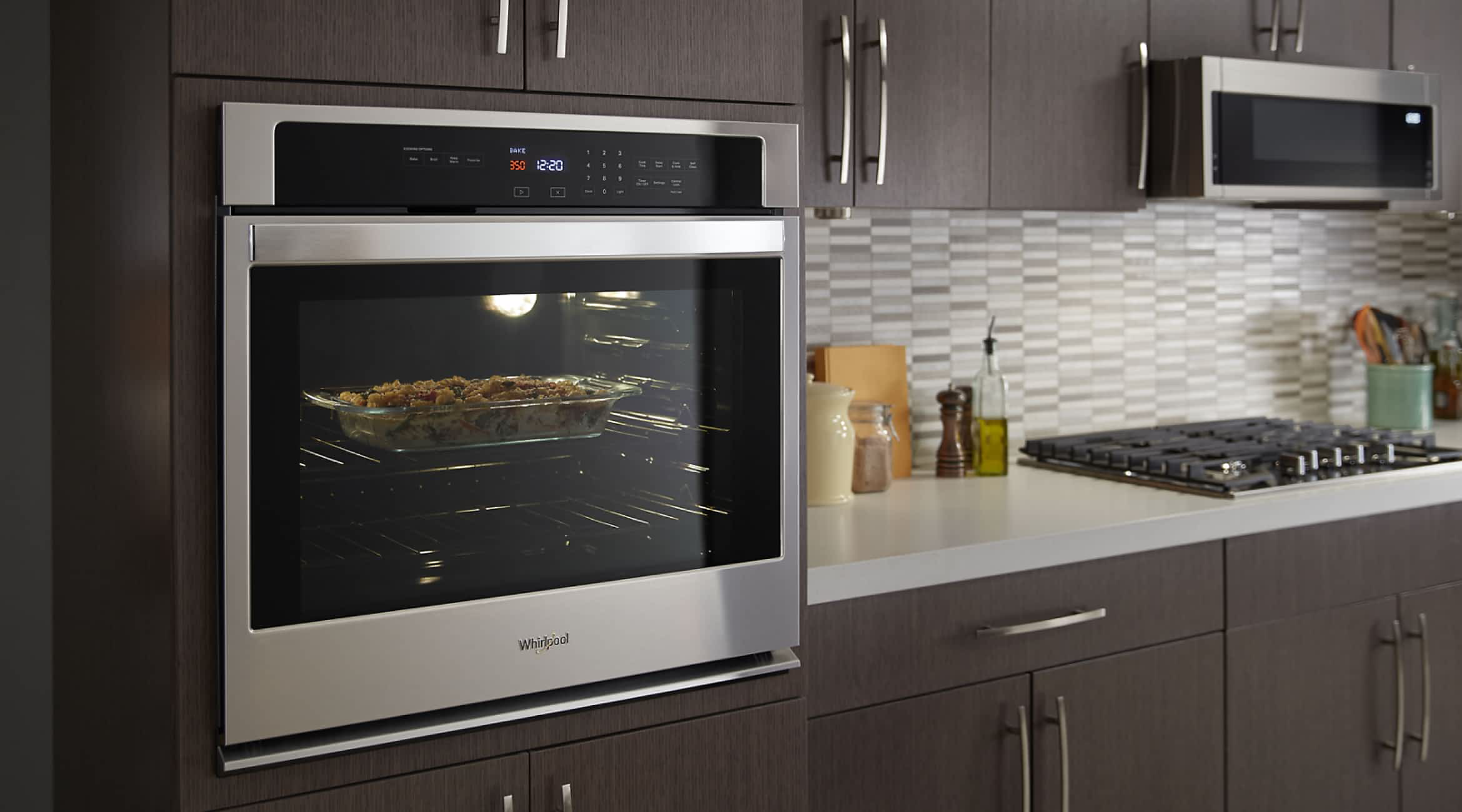 A Whirlpool® Starter Wall Oven in a modern kitchen
