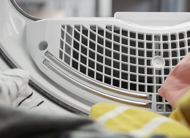 The moisture sensors on a Whirlpool® Dryer