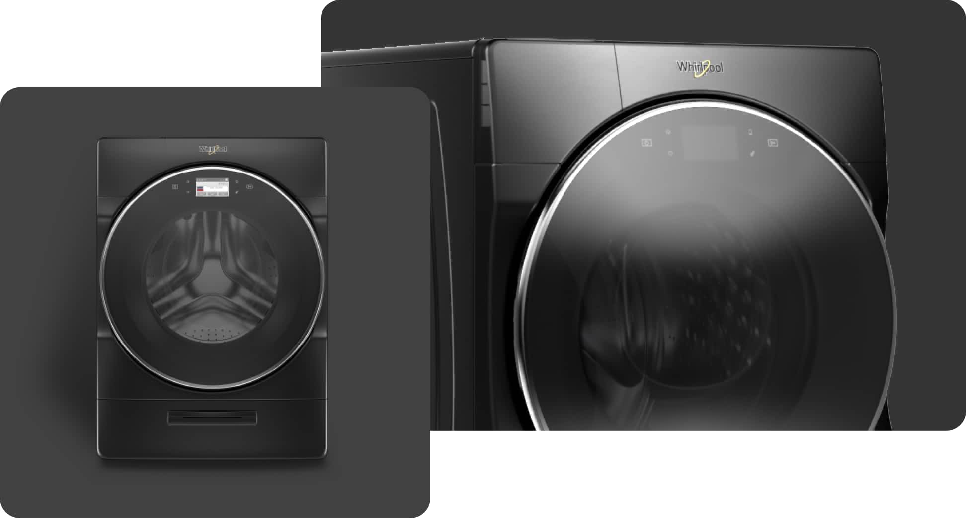 A Whirlpool® Washer with a Black Shadow Finish
