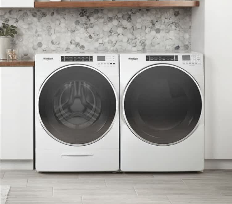 A Whirlpool® Front Load Washer and Dryer Pair