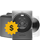 A Whirlpool® Washing Machine with a dollar sign icon