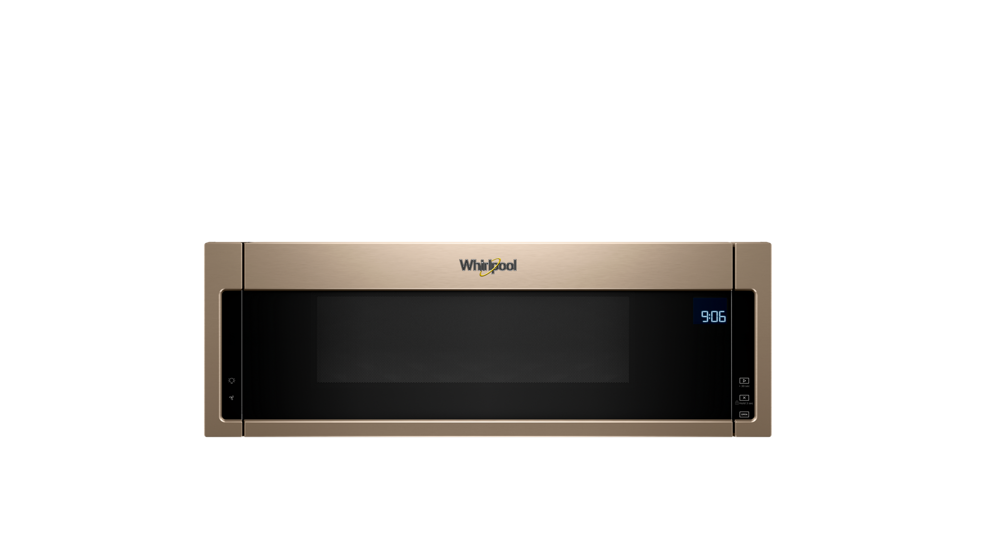 The Whirlpool space-saver microwave design fits under your cabinets.