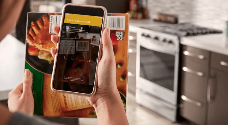 Scan frozen food barcodes using the Whirlpool® app for the right settings every time.