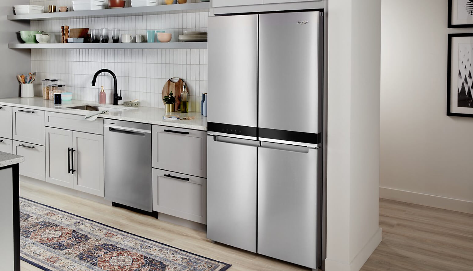 A bright kitchen full of Whirlpool® Appliances