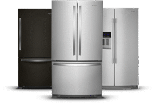 Stainless Steel and Black Stainless Steel refrigerators from Whirlpool.