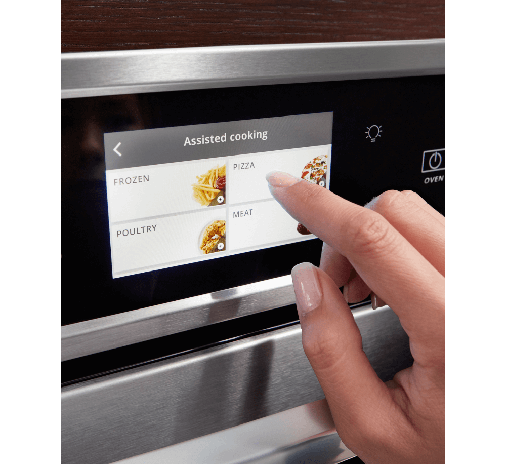 Use the built-in-oven touchscreen for instant
  access to settings for your favorite foods.