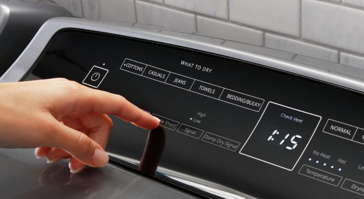 See how easy it is to do the laundry with touch controls on our dryers.