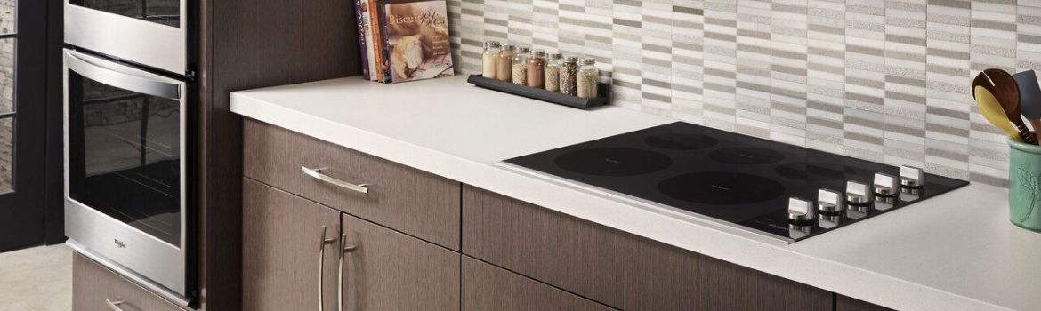 A Whirlpool® Electric Cooktop in a bright kitchen