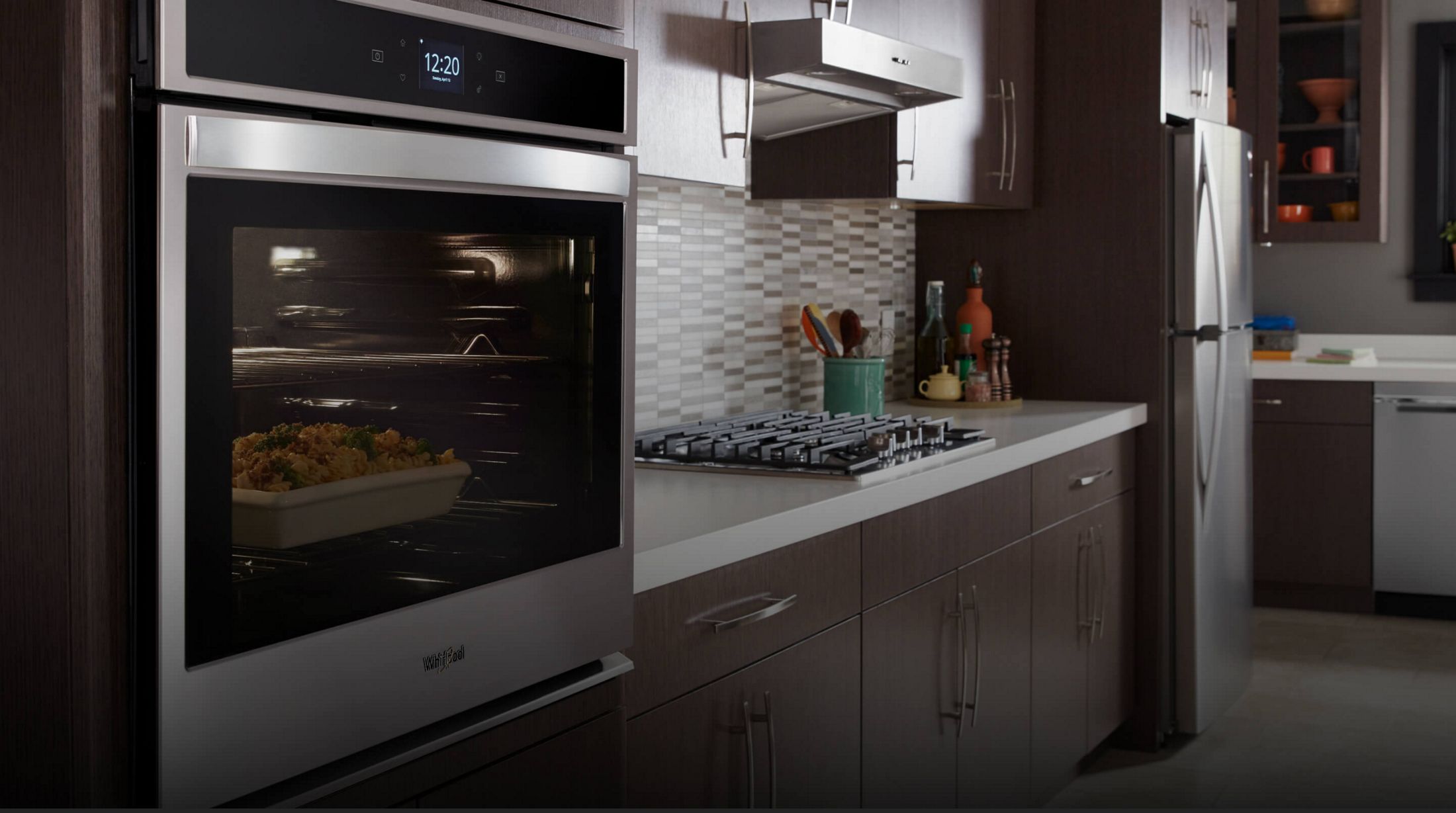 Whirlpool® Smart Wall Oven in a kitchen