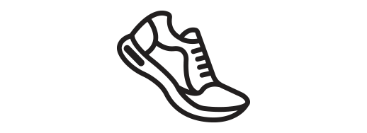 A graphic depiction of an athletic shoe.