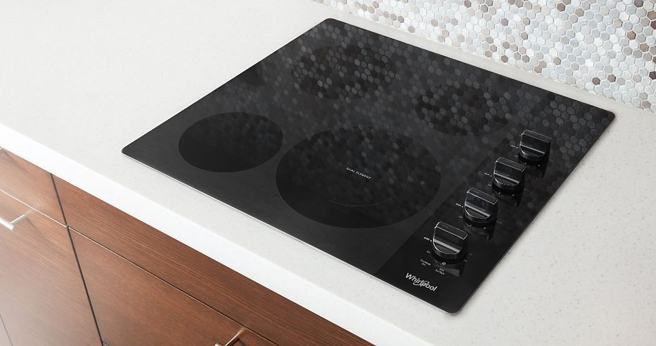 A Whirlpool induction cooktop.