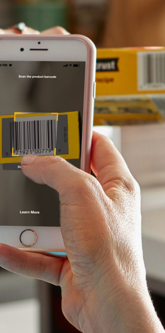 Scan a frozen food barcode and cook with the right microwave settings.