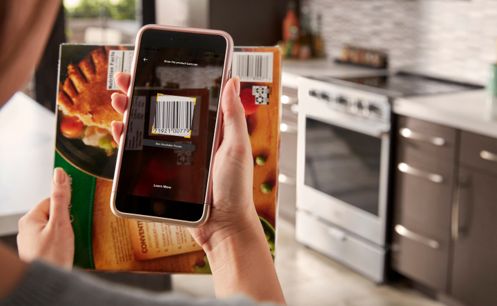 Scan frozen food barcodes using the Whirlpool® app for the right settings every time.
