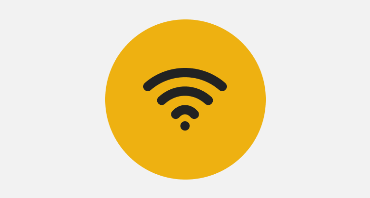Icon with the WiFi symbol
