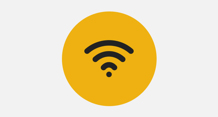 Icon with the WiFi symbol