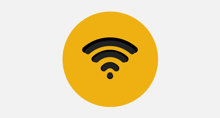 An icon with the WiFi symbol