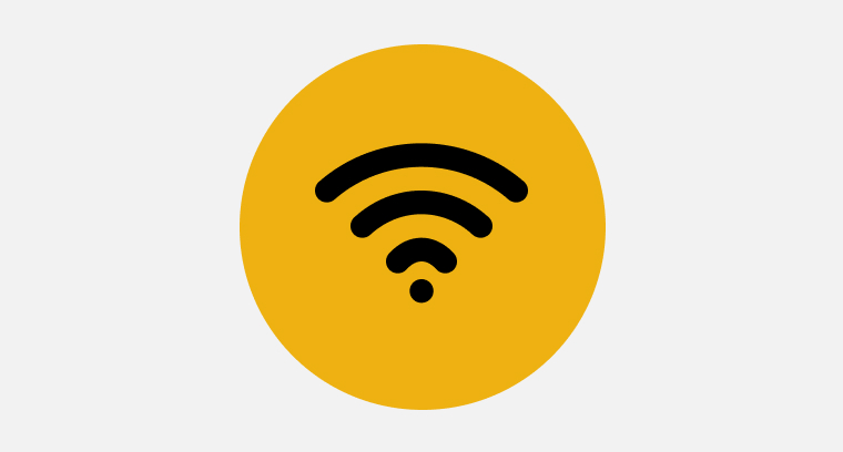 An icon with the WiFi symbol