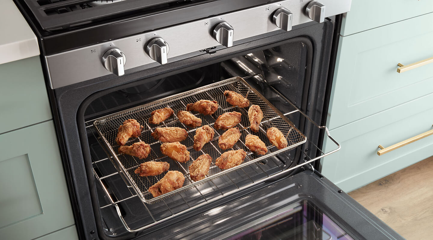 Chicken wings inside of a Whirlpool® oven