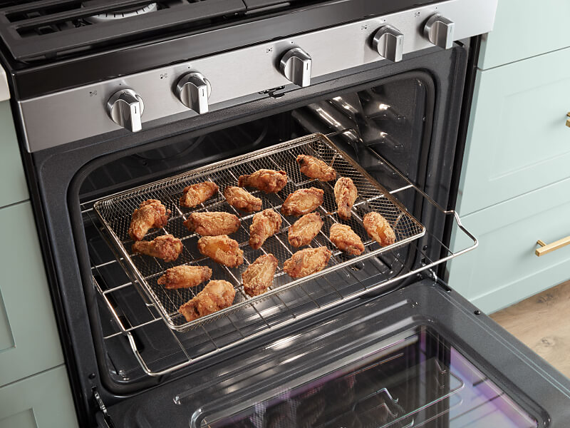 Chicken wings inside of a Whirlpool® oven