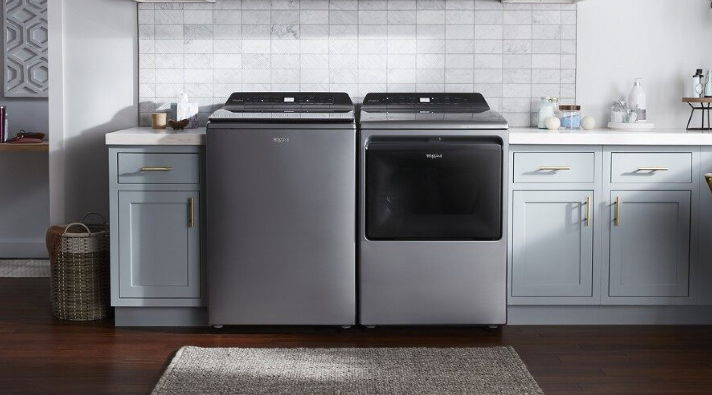 Whirlpool® top load washer and dryer set