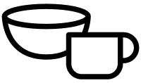 Bowl and cup icon