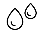 Two water droplets icon