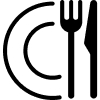 Dish and utensils icon