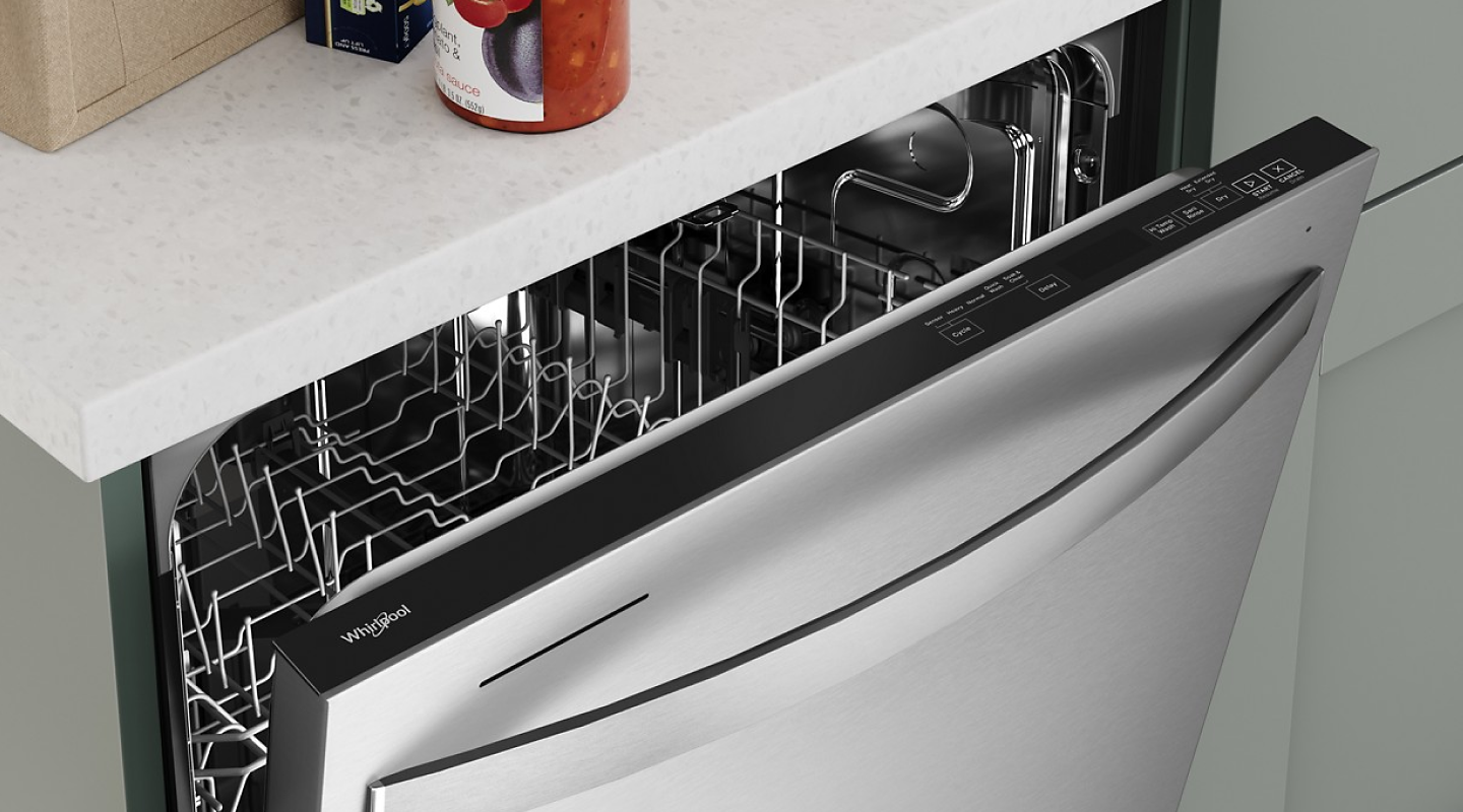 Whirlpool® stainless steel top control dishwasher