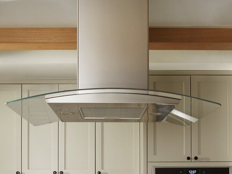 Whirlpool® canopy vent hood over a kitchen island