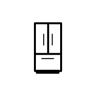 French door refrigerator icon