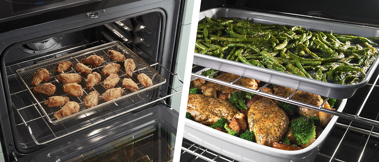 Air frying vs. convection baking in an oven