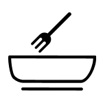 Dish and fork icon