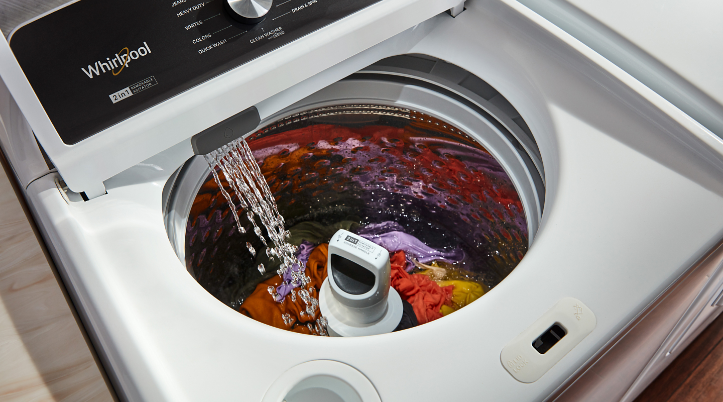 Whirlpool® washing machine filling with water