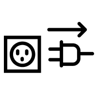 Plug leaving outlet icon.