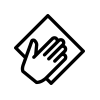 Hand wiping icon