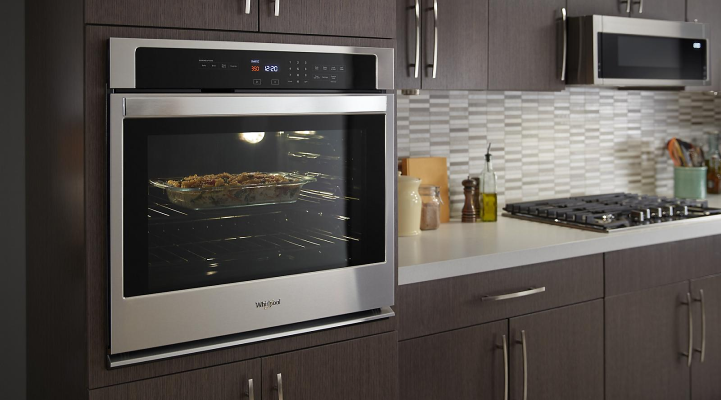 Whirlpool® wall oven in a modern kitchen