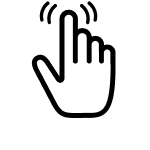 Finger pressing down icon