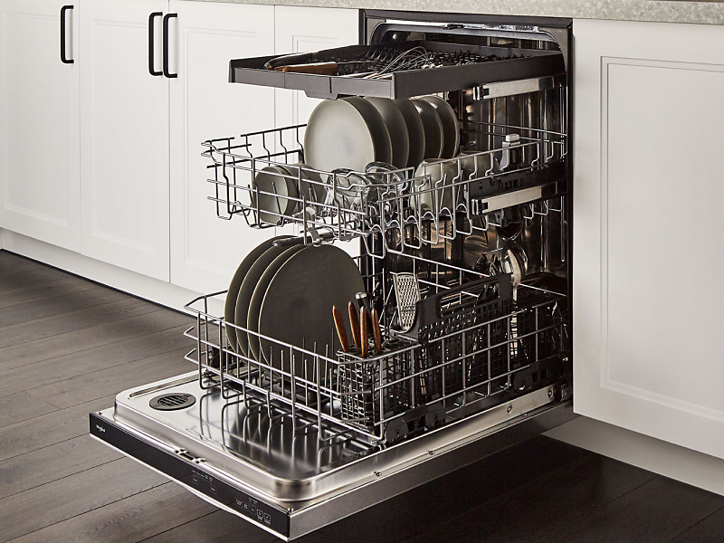 Full dishwasher with a third rack
