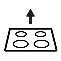 Raise cooktop icon