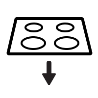 Lower cooktop icon