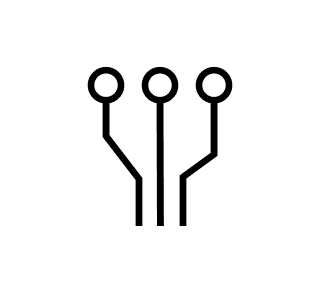 Three circuit icon