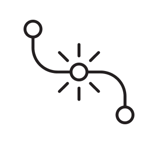 Connected circuit icon