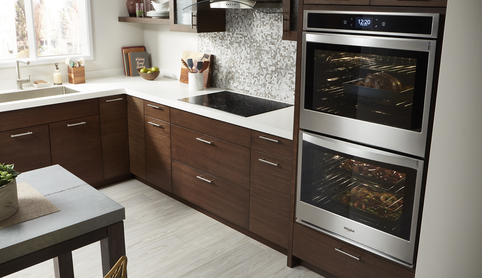 Kitchen with Whirlpool® double oven