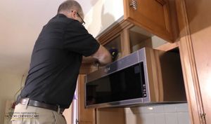 Whirlpool small microwave above clearance range