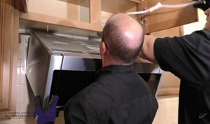 Whirlpool small sales microwave above range